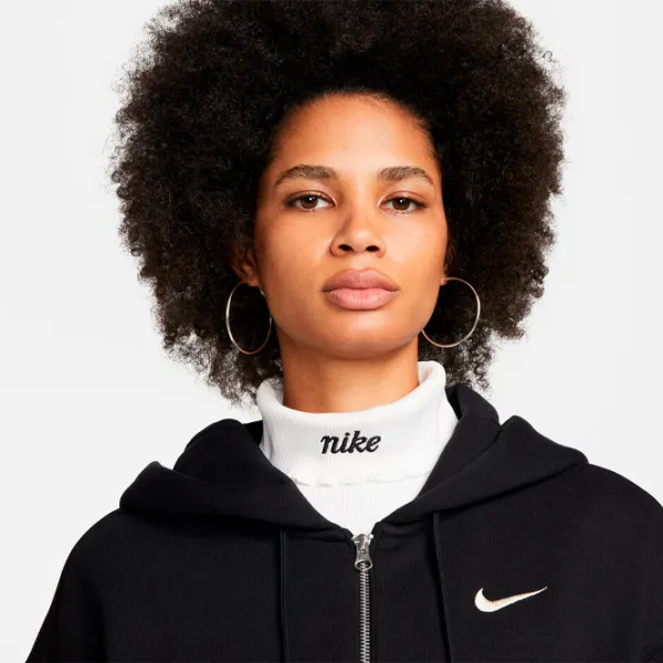 Hanorac pentru femei Nike W Nsw Style Flc Fz Hoodie Os Black photo 4