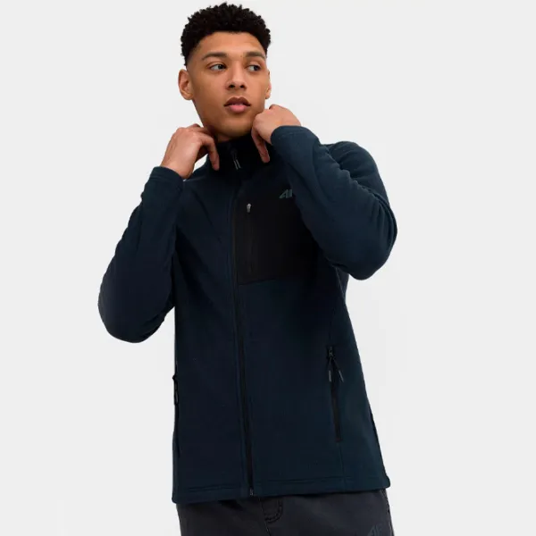 Hanorac pentru bărbați 4F 4FSS23TFLEM074 Drept/ Navy Blue photo 3