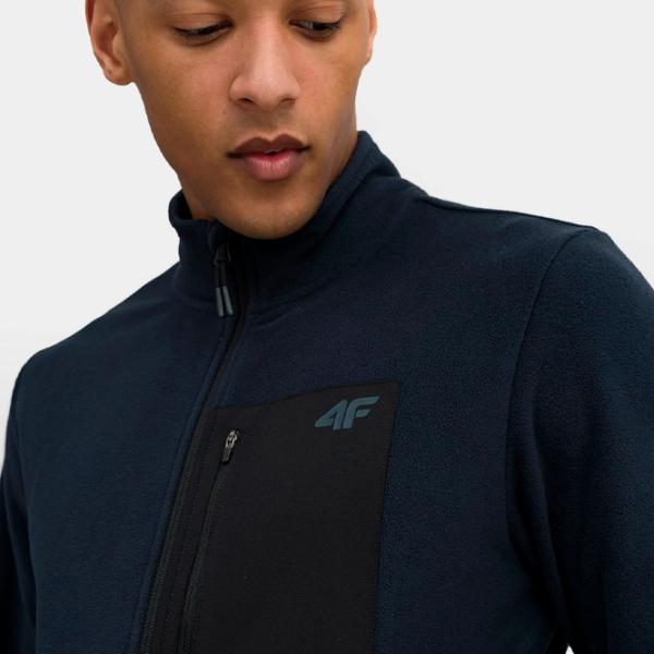 Hanorac pentru bărbați 4F 4FSS23TFLEM074 Drept/ Navy Blue photo 4