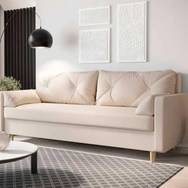 Canapea Space Meble Astra Cosmic 800 (5596905) Velur/ Cream photo 6