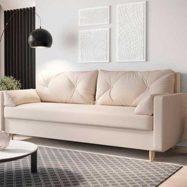 Canapea Space Meble Astra Cosmic 800 (5596905) Velur/ Cream photo 6