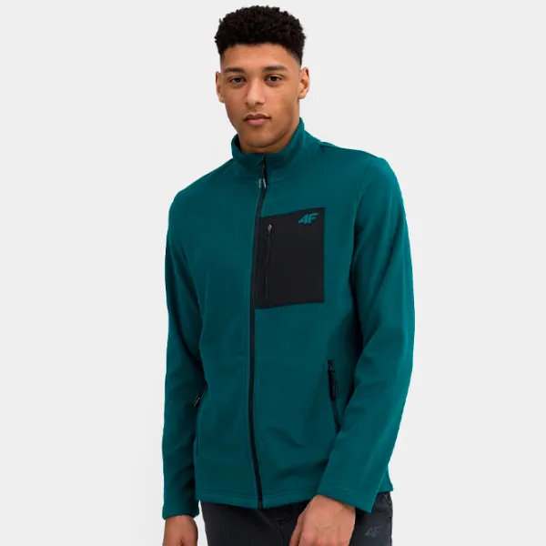 Hanorac pentru bărbați 4F 4FSS23TFLEM074 Drept/ Turquoise photo 3