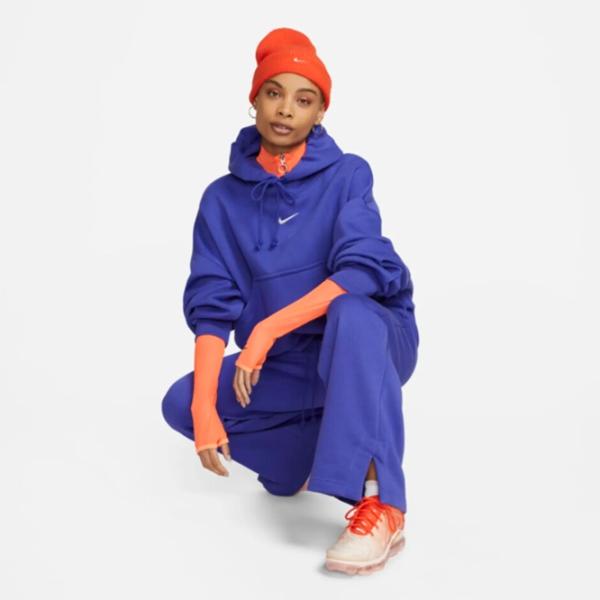 Hanorac pentru femei Nike W Nsw Style Flc Po Hoodie Oos Navy photo 3