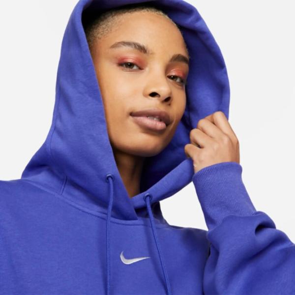 Толстовка для женщин Nike W Nsw Style Flc Po Hoodie Oos Темно-синий photo 4 Толстовка для женщин Nike W Nsw Style Flc Po Hoodie Oos Темно-синий photo 4