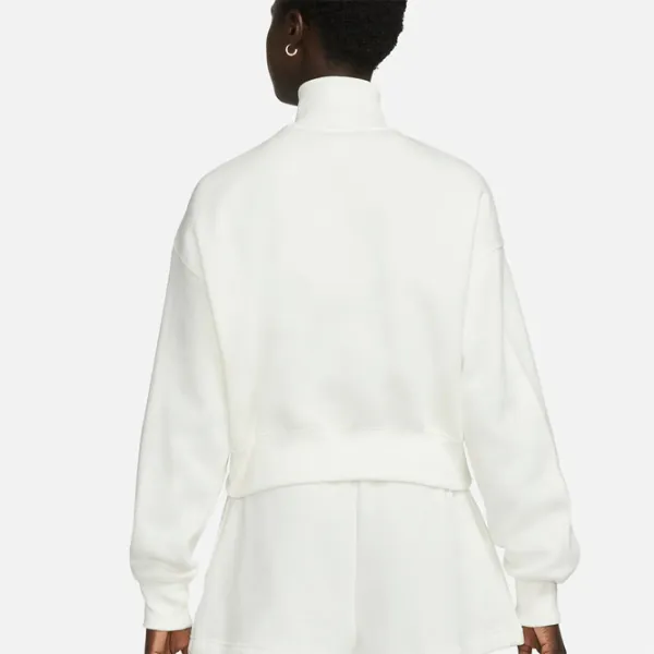 Hanorac pentru femei Nike W Nsw Style Flc Crop Qz Beige photo 2