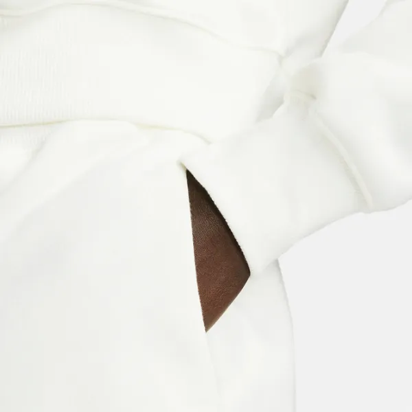 Hanorac pentru femei Nike W Nsw Style Flc Crop Qz Beige photo 7