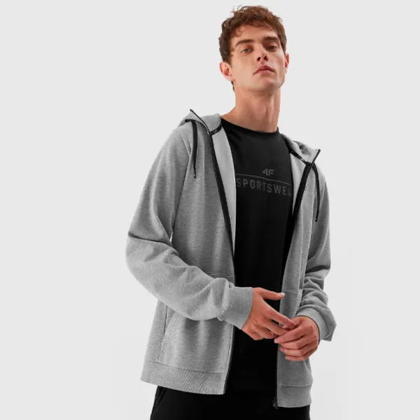 Толстовка для мужчин 4F 4FAW23TSWSM695 Прямой/ Grey photo 5