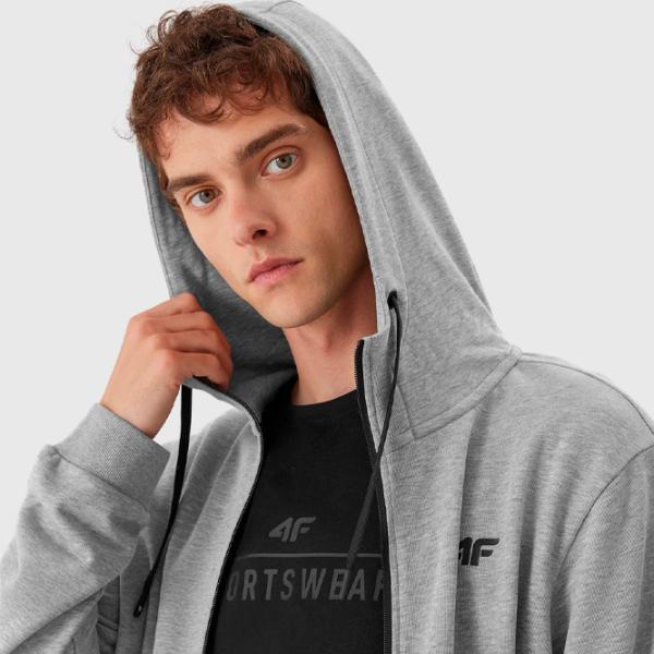 Толстовка для мужчин 4F 4FAW23TSWSM695 Прямой/ Grey photo 4
