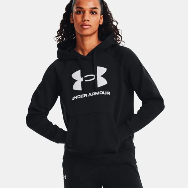 Hanorac pentru femei Under Armour Rival Fleece Big Logo Hdy-BLK Black photo 3