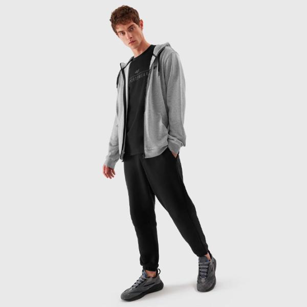 Hanorac pentru bărbați 4F 4FAW23TSWSM695 Drept/ Grey photo 7