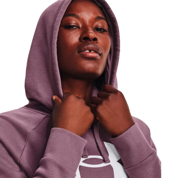 Hanorac pentru femei Under Armour Rival Fleece Big Logo Hdy-PPL Pink photo 6