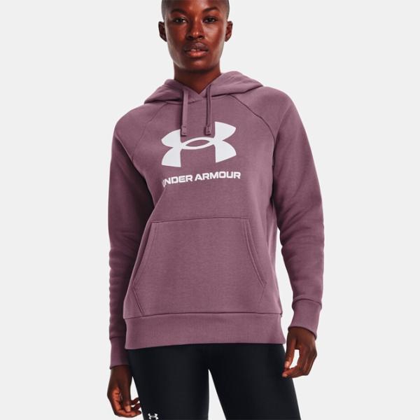 Hanorac pentru femei Under Armour Rival Fleece Big Logo Hdy-PPL Pink photo 3