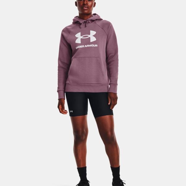 Hanorac pentru femei Under Armour Rival Fleece Big Logo Hdy-PPL Pink photo 5
