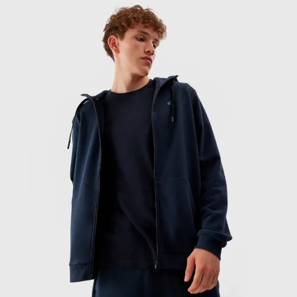 Толстовка для мужчин 4F 4FAW23TSWSM695 Прямой/ Navy Blue photo 4