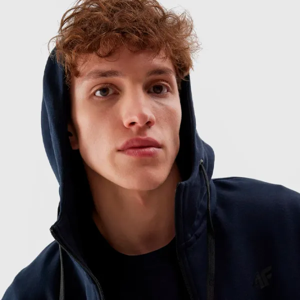 Hanorac pentru bărbați 4F 4FAW23TSWSM695 Drept/ Navy Blue photo 6