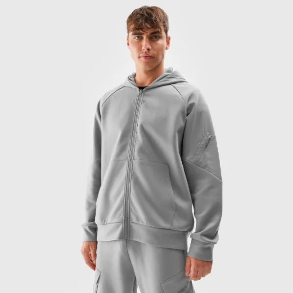 Толстовка для мужчин 4F 4FAW23TSWSM682 Прямой/ Grey photo 5