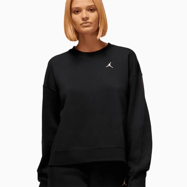 Hanorac pentru femei Nike Jordan Brkln Flc Crew Black photo 2 Hanorac pentru femei Nike Jordan Brkln Flc Crew Black photo 2