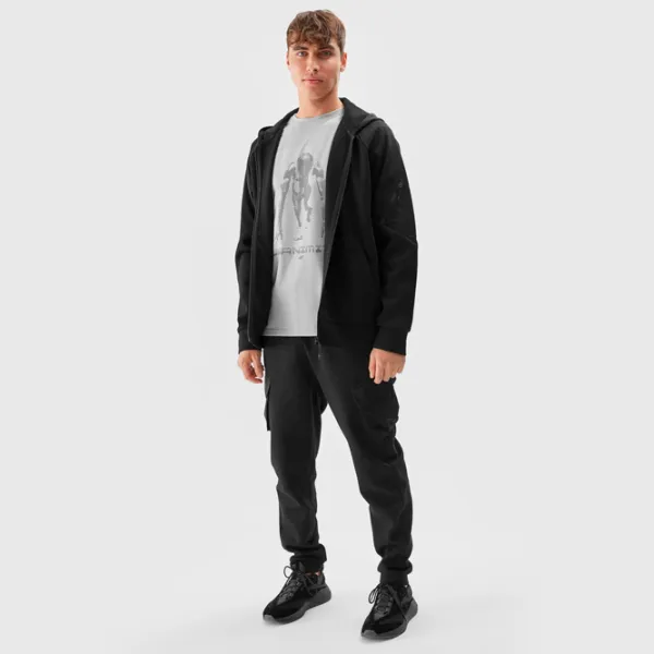 Толстовка для мужчин 4F 4FAW23TSWSM682 Прямой/ Черный photo 4