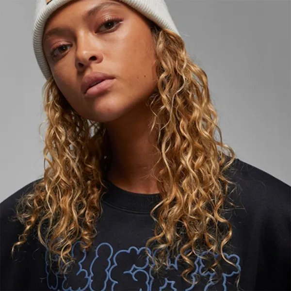 Толстовка для женщин Nike Jordan Brkln Flc Crew As Черный photo 3 Толстовка для женщин Nike Jordan Brkln Flc Crew As Черный photo 3