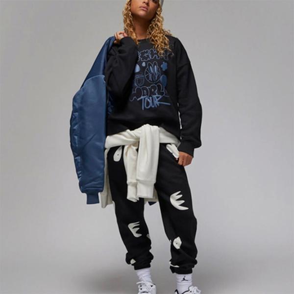 Толстовка для женщин Nike Jordan Brkln Flc Crew As Черный photo 4 Толстовка для женщин Nike Jordan Brkln Flc Crew As Черный photo 4