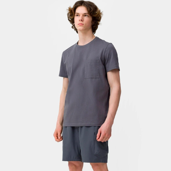 Tricou pentru bărbați 4F 4FSS23TTSHM297-22S 100% bumbac/ Gray photo 5