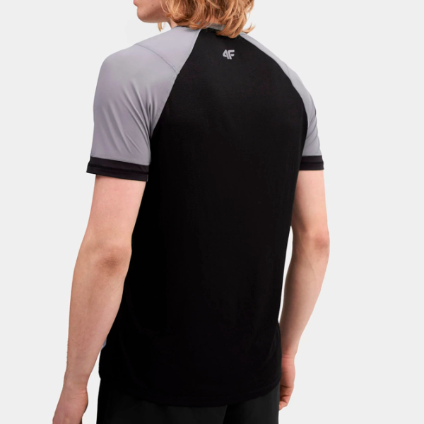 Tricou pentru bărbați 4F 4FSS23TFTSM159-24S 88% poliamida, 12% elastan/ Gray photo 4