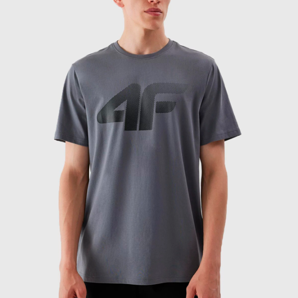Tricou pentru bărbați 4F 4FRAW23TTSHM1474-24S 100% bumbac/ Gray photo 2