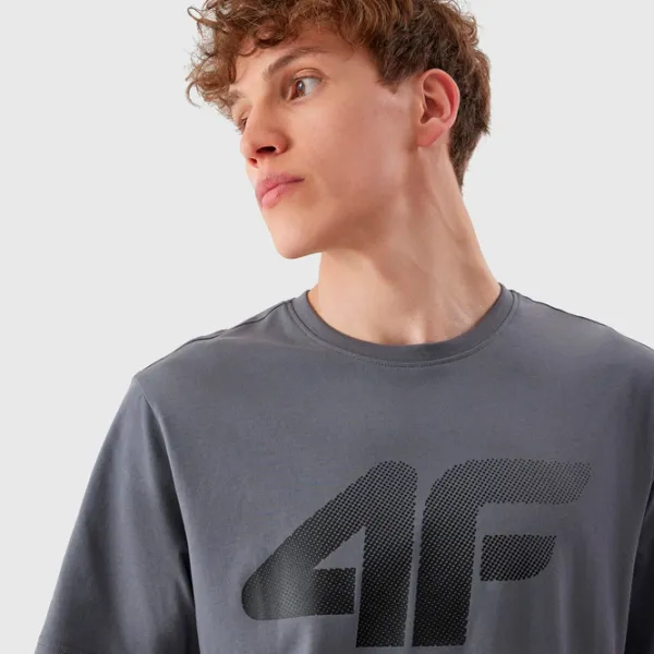 Tricou pentru bărbați 4F 4FRAW23TTSHM1474-24S 100% bumbac/ Gray photo 4