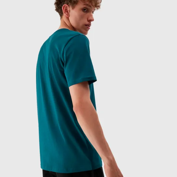 Tricou pentru bărbați 4F 4FRAW23TTSHM1471-46S 100% bumbac/ Turcoaz photo 3