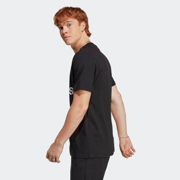 Tricou pentru bărbați Adidas Essentials Big Logo 70% bumbac, 30% bumbac reciclat/ Black-White photo 3 Tricou pentru bărbați Adidas Essentials Big Logo 70% bumbac, 30% bumbac reciclat/ Black-White photo 3