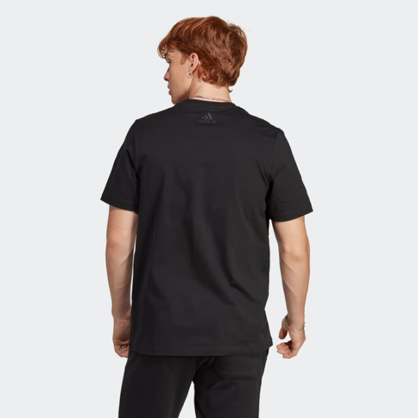 Tricou pentru bărbați Adidas Essentials Big Logo 70% bumbac, 30% bumbac reciclat/ Black-White photo 4 Tricou pentru bărbați Adidas Essentials Big Logo 70% bumbac, 30% bumbac reciclat/ Black-White photo 4