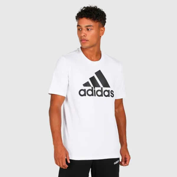 Tricou pentru bărbați Adidas Essentials Big Logo 100% bumbac/ White photo 2
