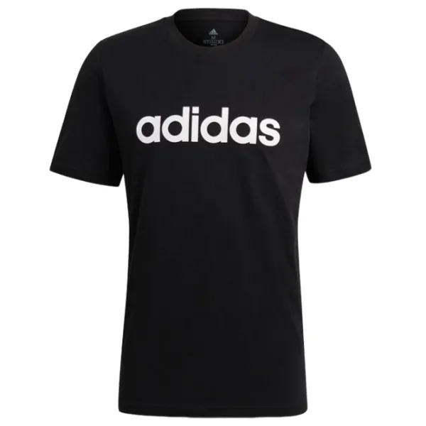Tricou pentru bărbați Adidas Essentials Embroidered Linear Logo 70% bumbac, 30% bumbac reciclat/ Black photo 3
