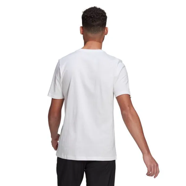 Tricou pentru bărbați Adidas Essentials Embroidered Linear Logo 70% bumbac, 30% bumbac reciclat/ White photo 3