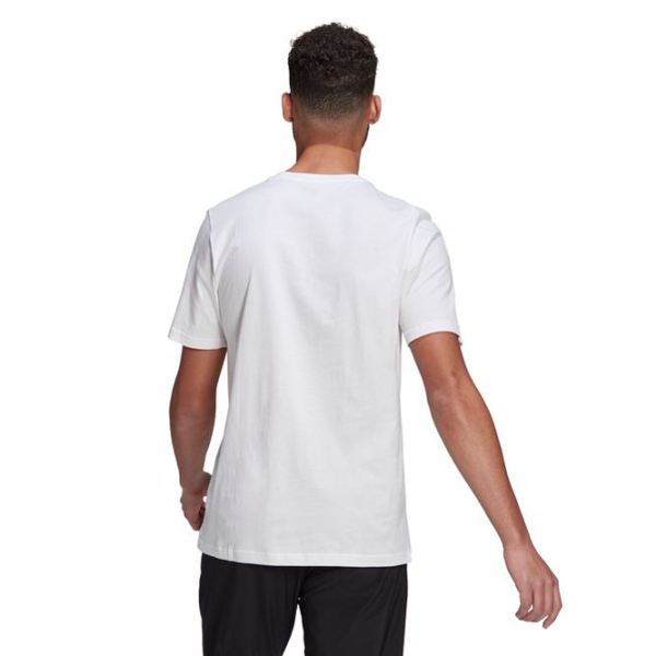 Tricou pentru bărbați Adidas Essentials Embroidered Linear Logo 70% bumbac, 30% bumbac reciclat/ White photo 3