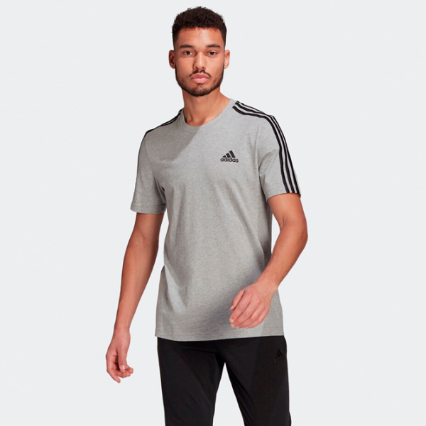 Футболка для мужчин Adidas Essential 70% хлопок, 30% переработанный хлопок/ Серый photo 2