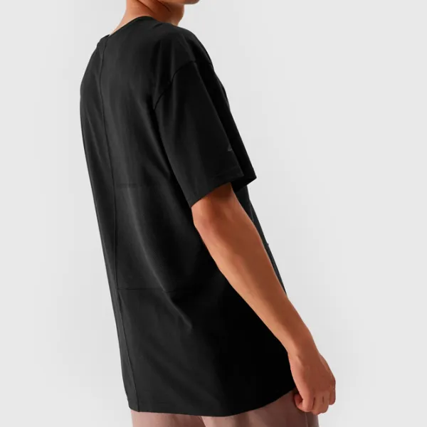 Tricou pentru bărbați 4F 4FRAW23TTSHM1525-20S 100% bumbac/ Black photo 4