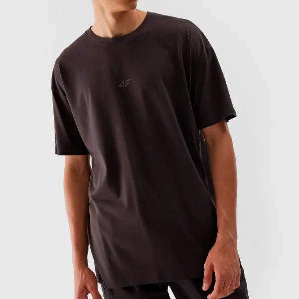 Футболка для мужчин 4F 4FRAW23TTSHM1522-80S 100% хлопок/ Коричневый photo 2