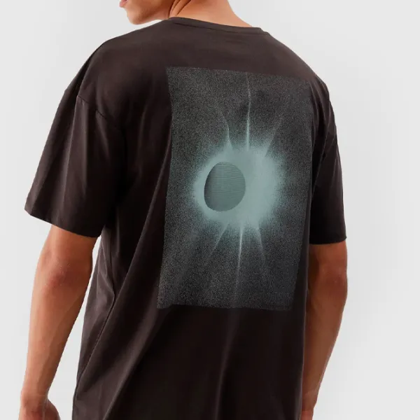 Футболка для мужчин 4F 4FRAW23TTSHM1522-80S 100% хлопок/ Коричневый photo 3