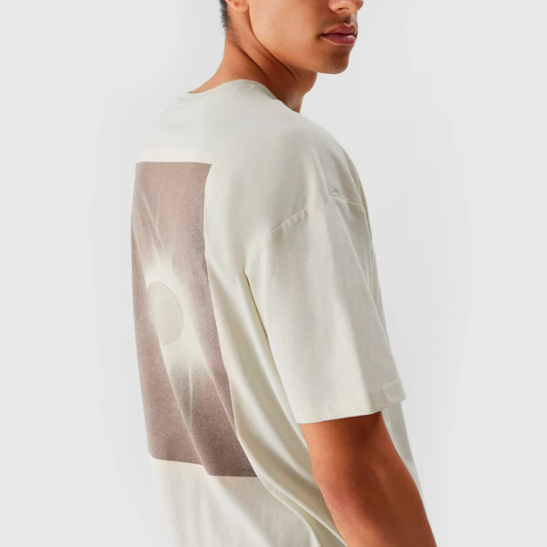 Футболка для мужчин 4F 4FRAW23TTSHM1522-83S 100% хлопок/ Бежевый photo 3