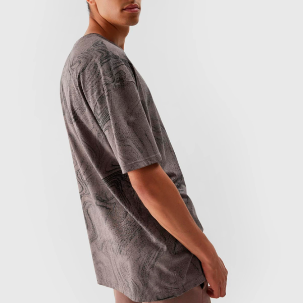 Tricou pentru bărbați 4F 4FRAW23TTSHM1520-81A 100% bumbac/ Brown photo 4