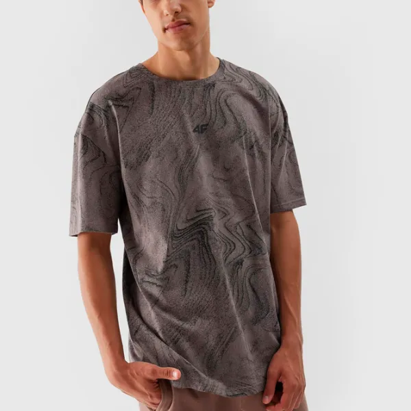 Tricou pentru bărbați 4F 4FRAW23TTSHM1520-81A 100% bumbac/ Brown photo 2