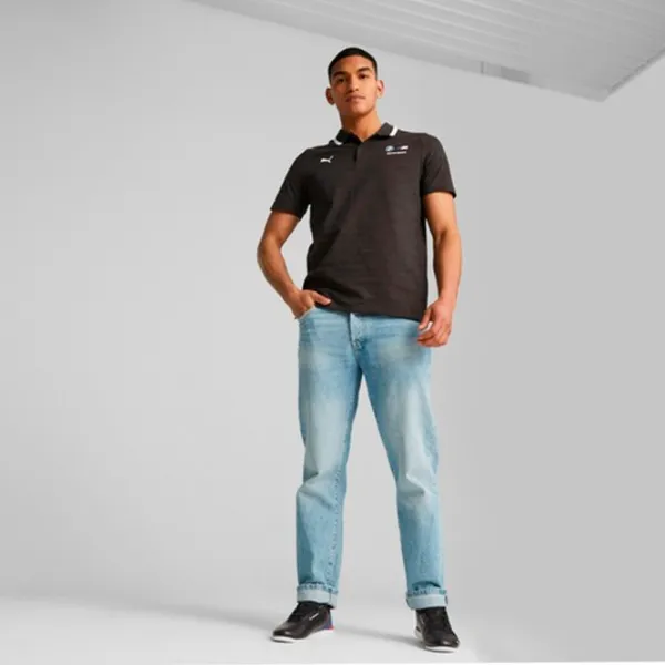 Tricou polo pentru bărbați Puma Bmw Mms Jacquard Black photo 7