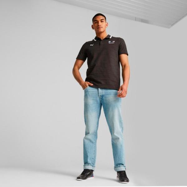Tricou polo pentru bărbați Puma Bmw Mms Jacquard Black photo 7