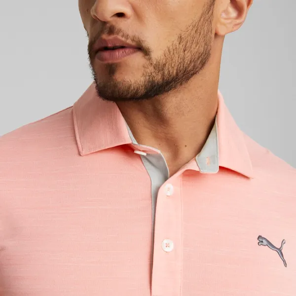 Tricou polo pentru bărbați Puma Cloudspun Haystack Pink photo 4