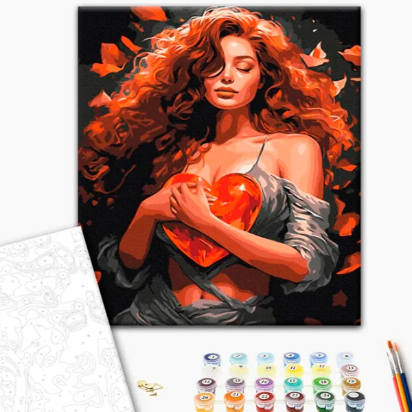 Pictură pe numere BrushMe Gardian al iubirii 50 x 40 cm/ Verticală photo 2