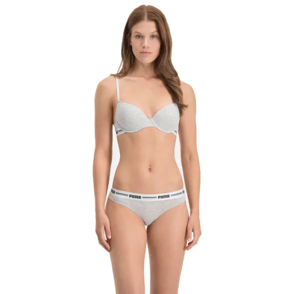 Sutien pentru femei Puma T-Shirt Bra 1P 80C/ Gray/ Bra photo 3