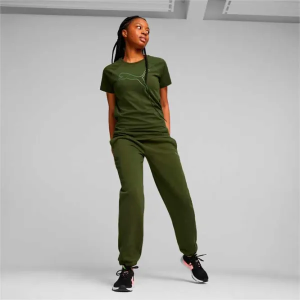 Футболка для женщин Puma Motion Logo Tee 100% хлопок/ Зелёный photo 4