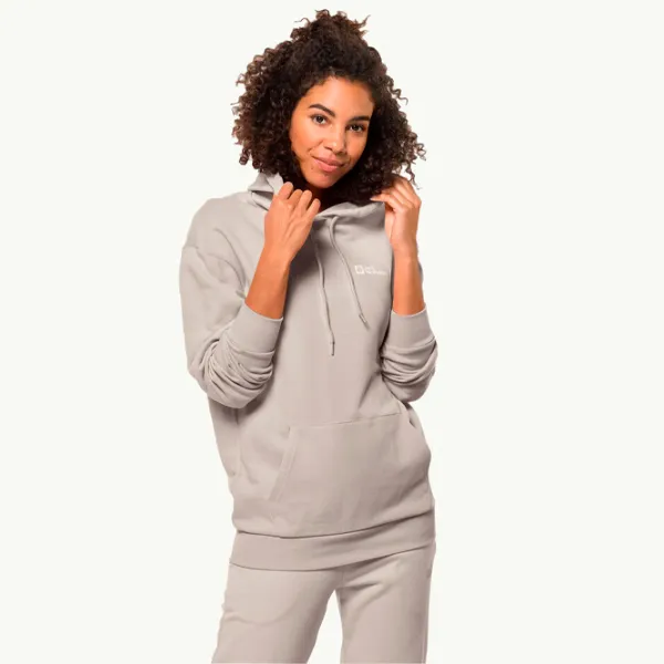 Толстовка для женщин Jack Wolfskin Essential Hoody W Бежевый photo 2