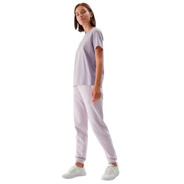 Tricou pentru femei 4F 4FAW23TTSHF0902 100% bumbac/ Violet photo 3